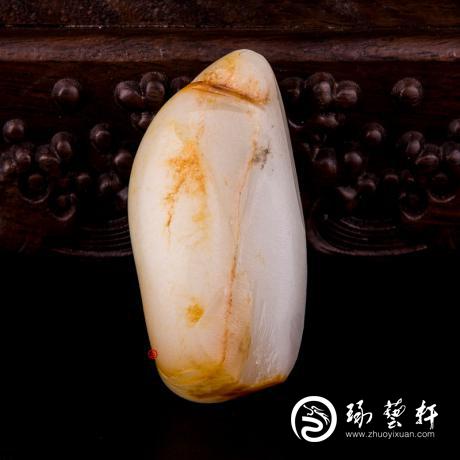 【琢艺轩】新疆和田红皮一级白玉籽玉 原料 77克