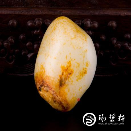 【琢艺轩】新疆和田红皮一级白玉籽玉 原石 102.6克