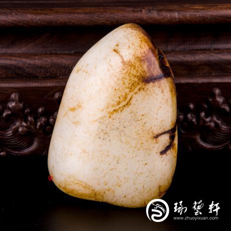 【琢艺轩】新疆和田玉秋梨皮白玉籽玉 原石 522克