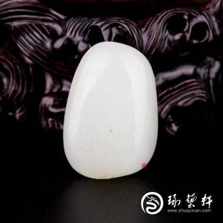 【琢艺轩】新疆和田玉白皮白玉籽玉 原石 13.8克