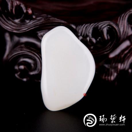 【琢艺轩】新疆和田玉洒金皮羊脂白玉籽玉 原石 11克