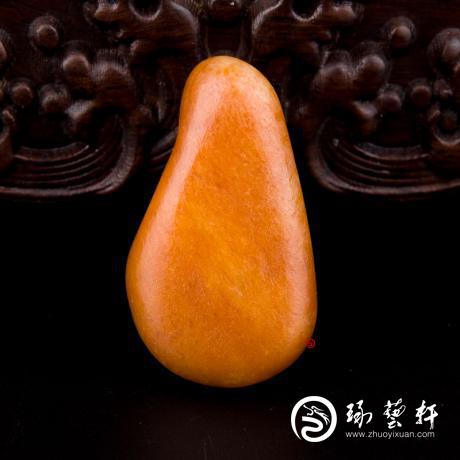 【琢艺轩】新疆和田玉黄玉籽玉 原石 34.4克