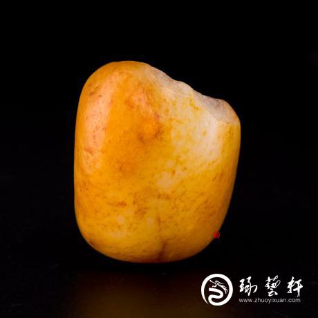 【琢艺轩】新疆和田玉黄皮白玉籽玉 原石 45.2克