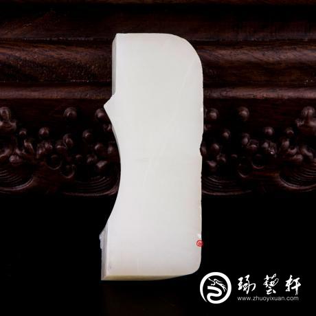 【琢艺轩】新疆和田玉洒金皮白玉籽玉 原石 135.4克