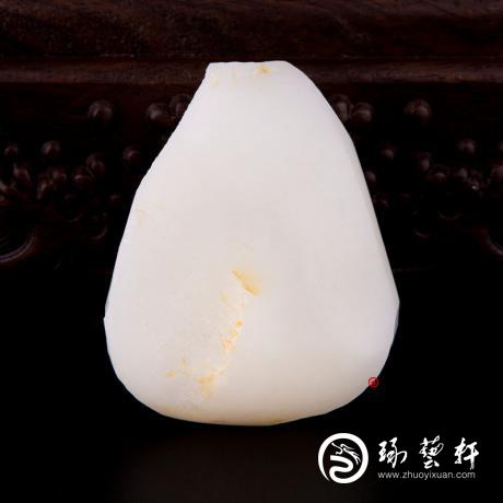 【琢艺轩】新疆和田玉洒金皮羊脂白玉籽玉 原石 149克