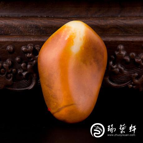 【琢艺轩】新疆和田玉红沁白玉籽玉 原石 163.5克