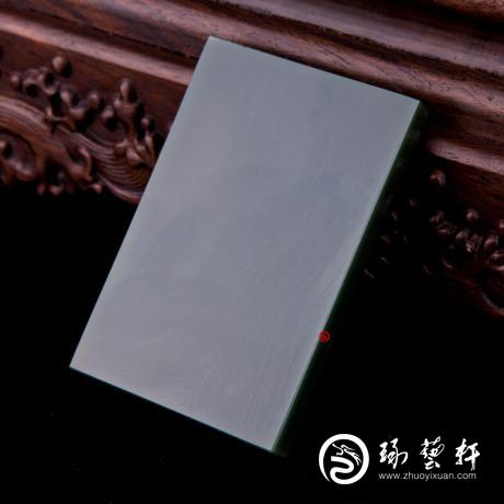 【琢艺轩】新疆和田玉青玉籽玉 原石 160.9克