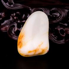 新疆和田玉黄皮羊脂白玉籽玉 原石 19.7克