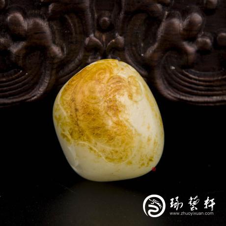 【琢艺轩】新疆和田红皮白玉籽玉挂件（独籽） 年年有余 24.4克