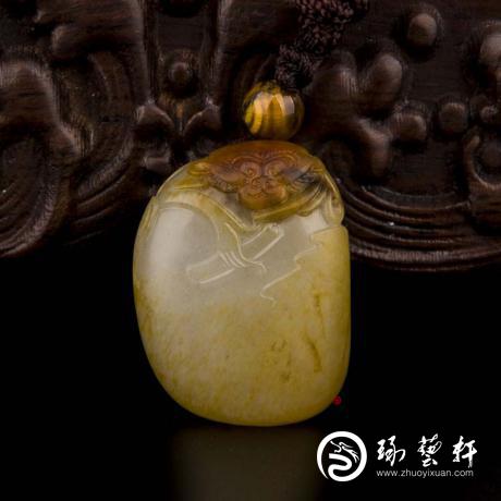 【琢艺轩】新疆和田白玉红皮籽玉挂件（独籽） 灵猴 19克