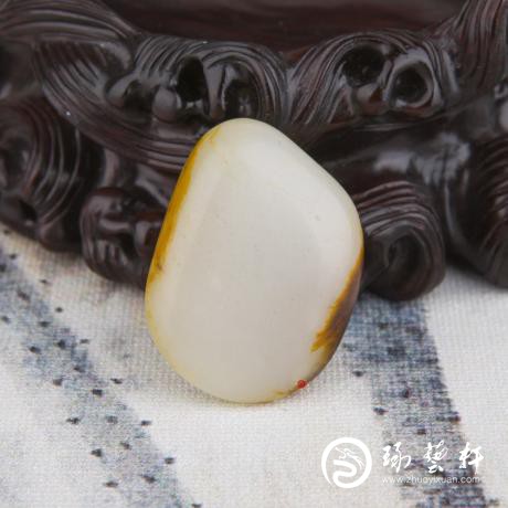 【琢艺轩】新疆和田玉枣红皮一级白玉籽玉 原石 13.8克