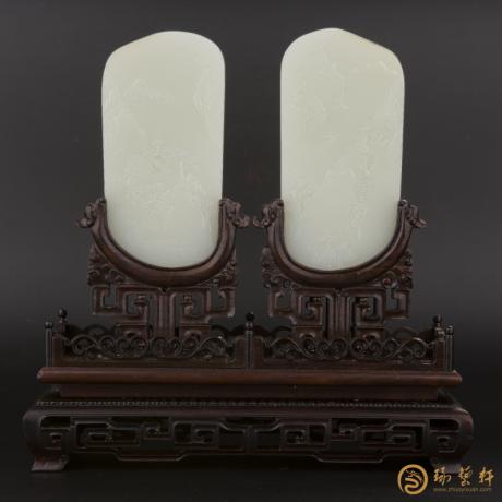 【琢艺轩】穆宇静 新疆和田玉黄皮白玉籽玉玉牌 普渡众生 217.7克 218.3克