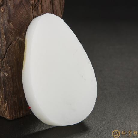 【琢艺轩】新疆和田玉洒金皮羊脂白玉籽玉 原料 87.7克