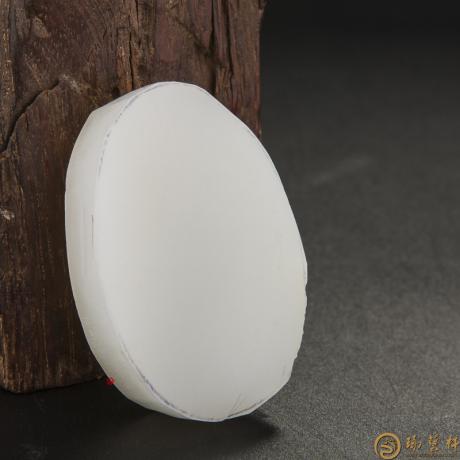 【琢艺轩】新疆和田玉白皮一级白玉籽玉 原料 52.2克