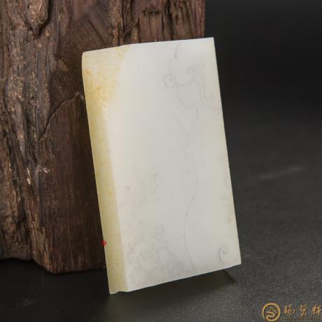 【琢艺轩】新疆和田玉洒金皮白玉籽玉 原料 88.2克