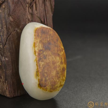 【琢艺轩】新疆和田玉红皮白玉籽玉 原料 111克