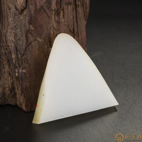 【琢艺轩】新疆和田玉洒金皮羊脂白玉籽玉 原料 60.4克