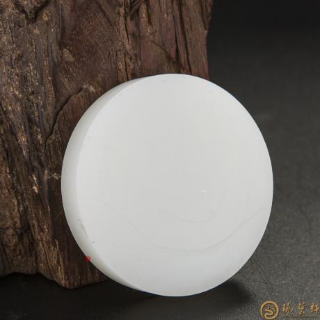 【琢艺轩】新疆和田羊脂白玉籽玉原料 手镯心 66克