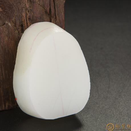 【琢艺轩】新疆和田玉洒金皮一级白玉籽玉 原料 77克