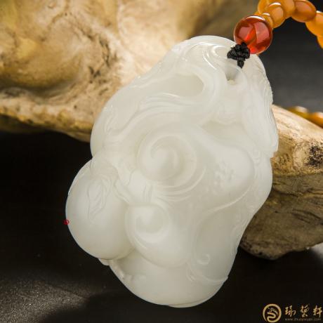 【琢艺轩】新疆和田玉黄皮白羊脂白玉籽玉把件 事事如意 110克