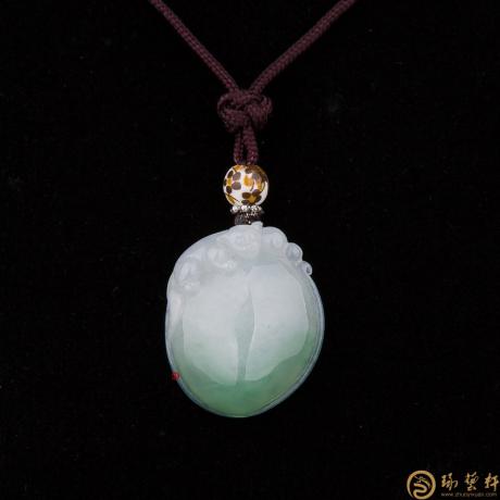 【琢艺轩】天然A货翡翠吊坠 灵猴献寿 7.7克