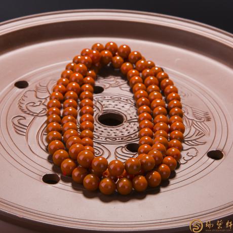 【琢艺轩】凉山九口南红玛瑙手串 121克