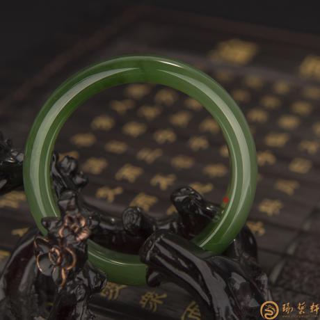 【琢艺轩】俄罗斯碧玉 手镯 71.3克