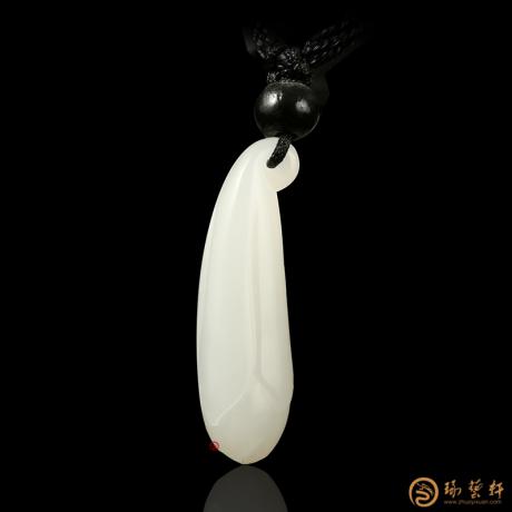 【琢艺轩】新疆和田一级白籽玉挂件 兰花 3.5克