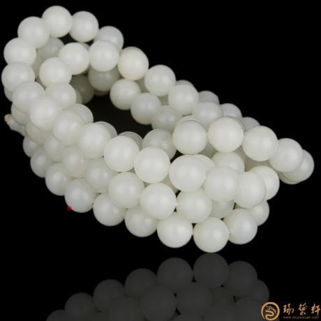 【琢艺轩】新疆和田一级白籽玉手串108颗 90.8克