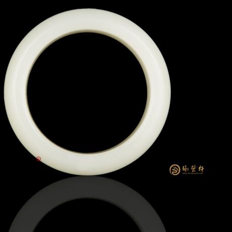 【琢艺轩】新疆和田玉洒金皮白玉籽玉手镯  95克