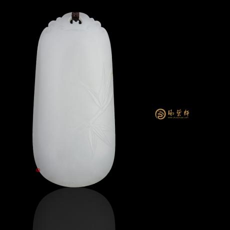 【琢艺轩】新疆和田羊脂白玉籽玉牌子 节节高 26.5克