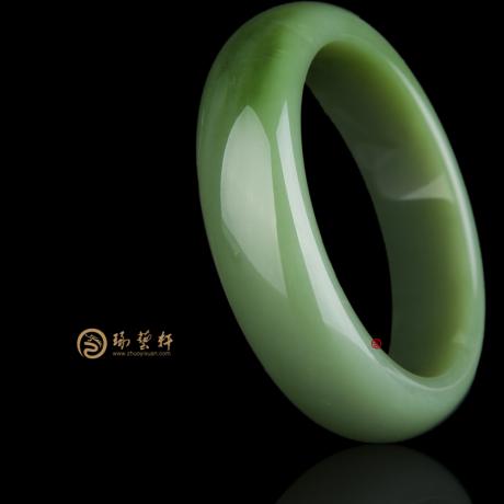 【琢艺轩】俄罗斯碧玉 手镯 81.6克