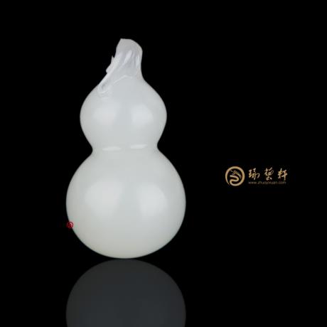 【琢艺轩】新疆和田白皮白玉籽玉挂件 福禄 8.4克