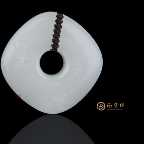 【琢艺轩】新疆和田羊脂白籽玉挂件 平安扣 15.5克