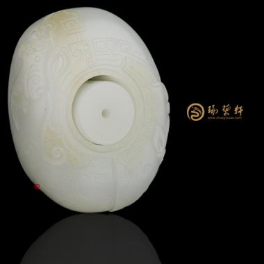 穆宇静 新疆和田玉黄皮一级白玉籽玉扳指 汉韵 134.5克