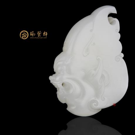 【琢艺轩】新疆和田一级白籽玉挂件 威 52.3克