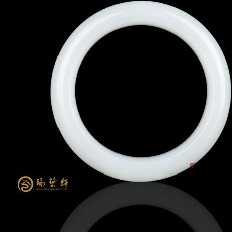 【琢艺轩】新疆和田红皮羊脂白籽玉 手镯 61.7克