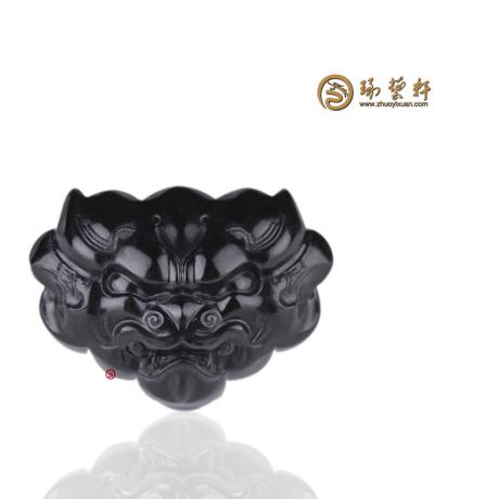 【琢艺轩】新疆和田白皮墨碧籽玉挂件 守护 19.8克