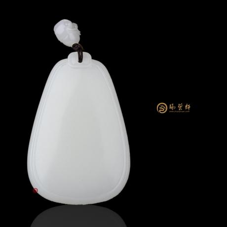 【琢艺轩】新疆和田一级白籽玉牌子 平安无事牌 32.2克