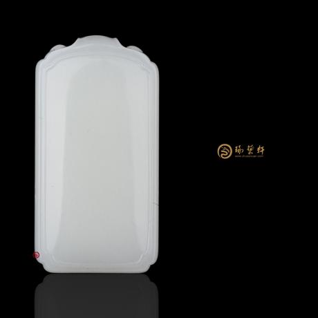 【琢艺轩】新疆和田一级白玉籽玉牌子 平安无事牌 50.8克