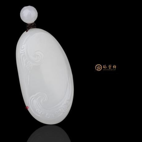 【琢艺轩】新疆和田白皮羊脂白籽玉挂件 古韵 28克