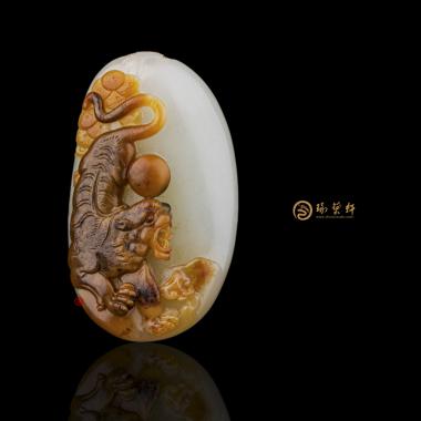 黄杨洪 红沁皮一级白籽玉 王者风采  23.5克