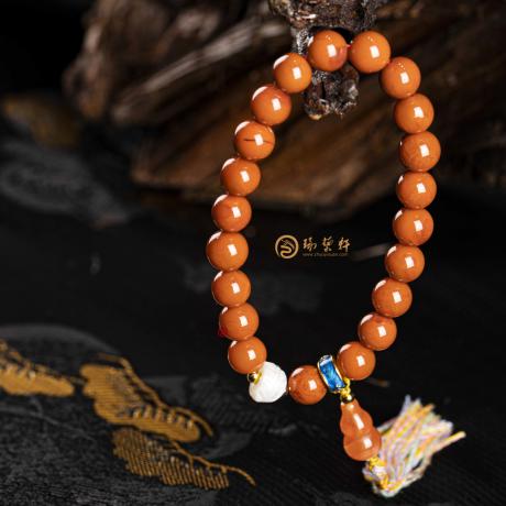 【琢艺轩】凉山南红玛瑙 手链 18.4克