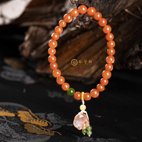 【琢艺轩】凉山南红玛瑙 手链 12克