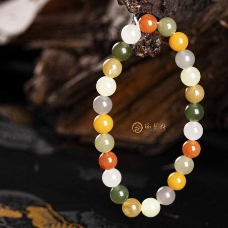 【琢艺轩】和田玉多宝手链 17克