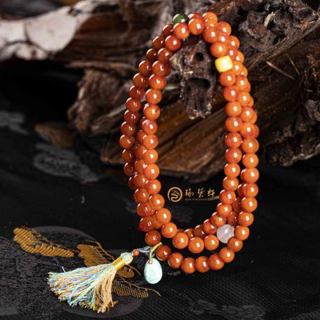 【琢艺轩】凉山南红玛瑙 手链 56克