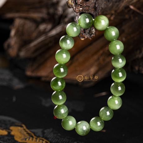 【琢艺轩】俄罗斯碧玉猫眼 手链